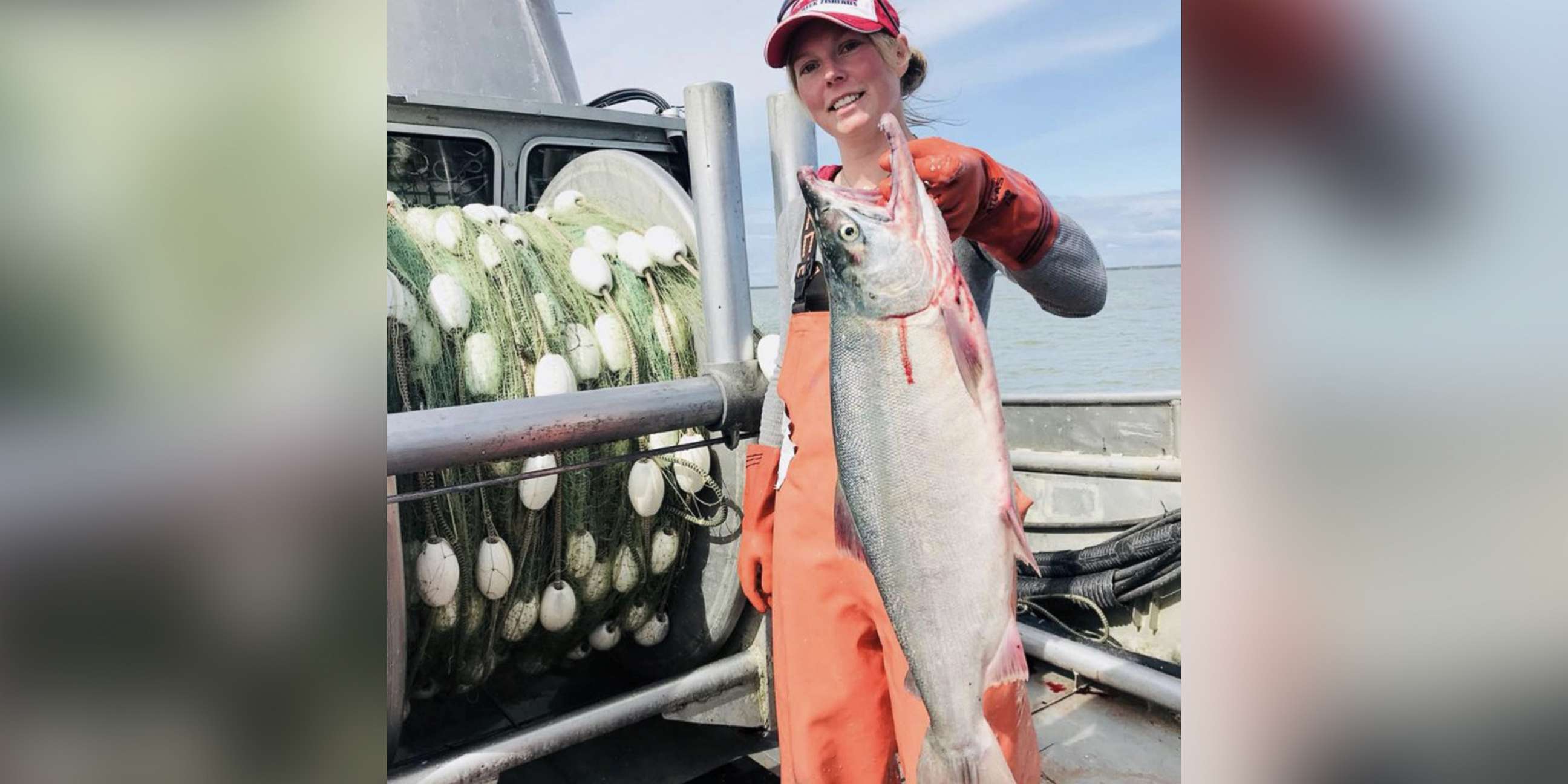 PHOTO: Katherine Carscallen's livelihood depends on seasonal sockeye salmon fishing in Bristol Bay, Alaska, but she fears COVID-19 may cause history to repeat itself.