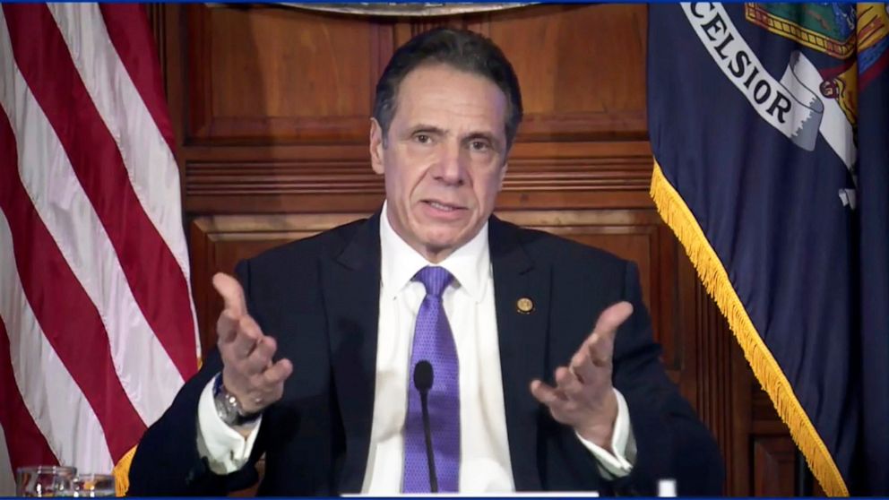 PHOTO: New York Gov. Andrew Cuomo speaks during a news conference, Wednesday, March 3, 2021, in Albany, N.Y.