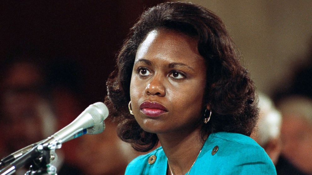 PHOTO: University of Oklahoma law professor Anita Hill testifies before the Senate Judiciary Committee on the nomination of Clarence Thomas to the Supreme Court on Capitol Hill in Washington, Oct. 11, 1991.