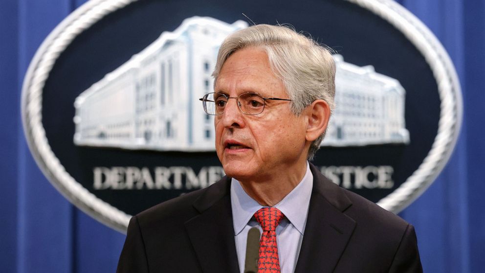 PHOTO: U.S. Attorney General Merrick Garland announces a federal investigation of the City of Phoenix and the Phoenix Police Department during a news conference at the Department of Justice in Washington, August 05, 2021.