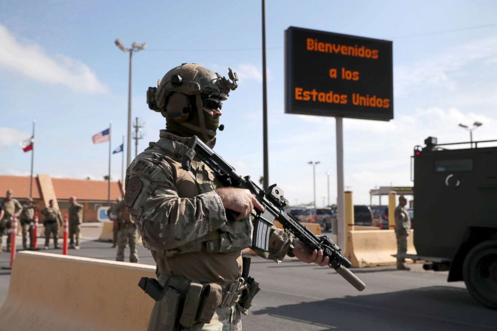 PHOTO: U.S. Customs and Border Protection agents take part in a training exercise at the U.S.-Mexico border, Nov. 5, 2018, in Hidalgo, Texas.