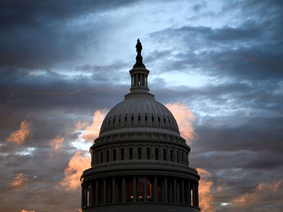 PHOTO: A view of Capitol Hill, while voters across the United States participate in midterm elections, Nov. 6, 2018, in Washington.