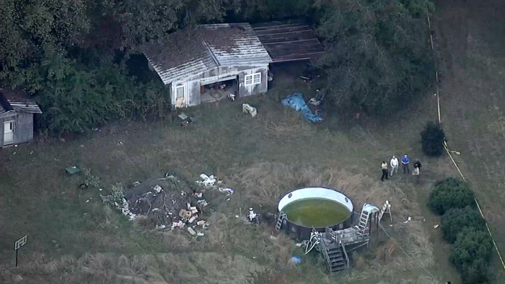 PHOTO: Aerial footage of the home where the remains were found in Nash County, North Carolina.
