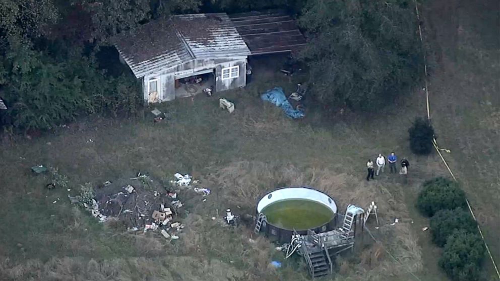PHOTO: Aerial footage of the home where the remains were found in Nash County, North Carolina.