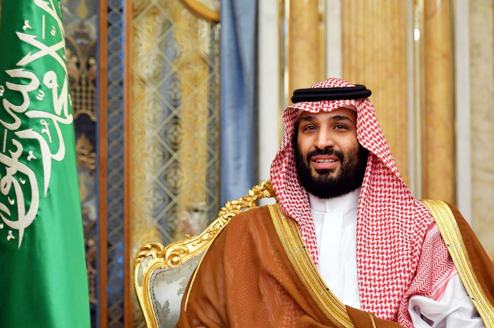 PHOTO: Saudi Arabia's Crown Prince Mohammed bin Salman attends a meeting with the US secretary of state in Jeddah, Saudi Arabia, on Sept. 18, 2019. 