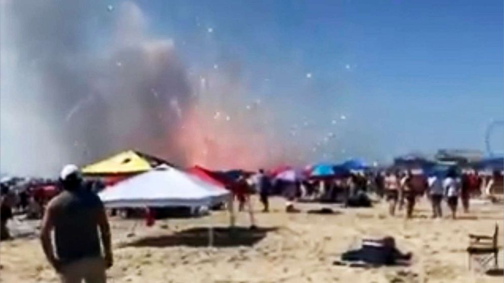 Premature fireworks ignition startles unsuspecting beachgoers in Maryland