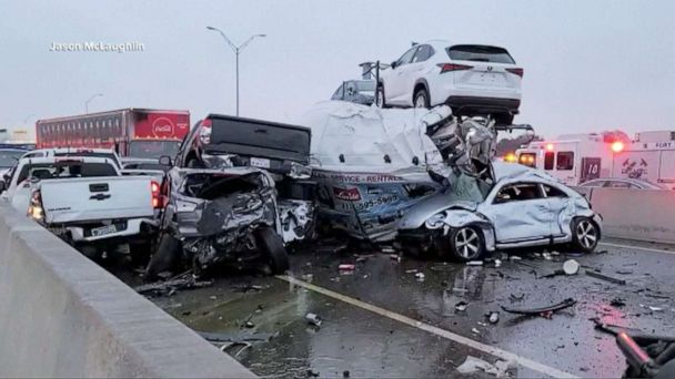 At Least 6 Dead In Massive Texas Crash Involving Over 100 Cars Officials Good Morning America 7109