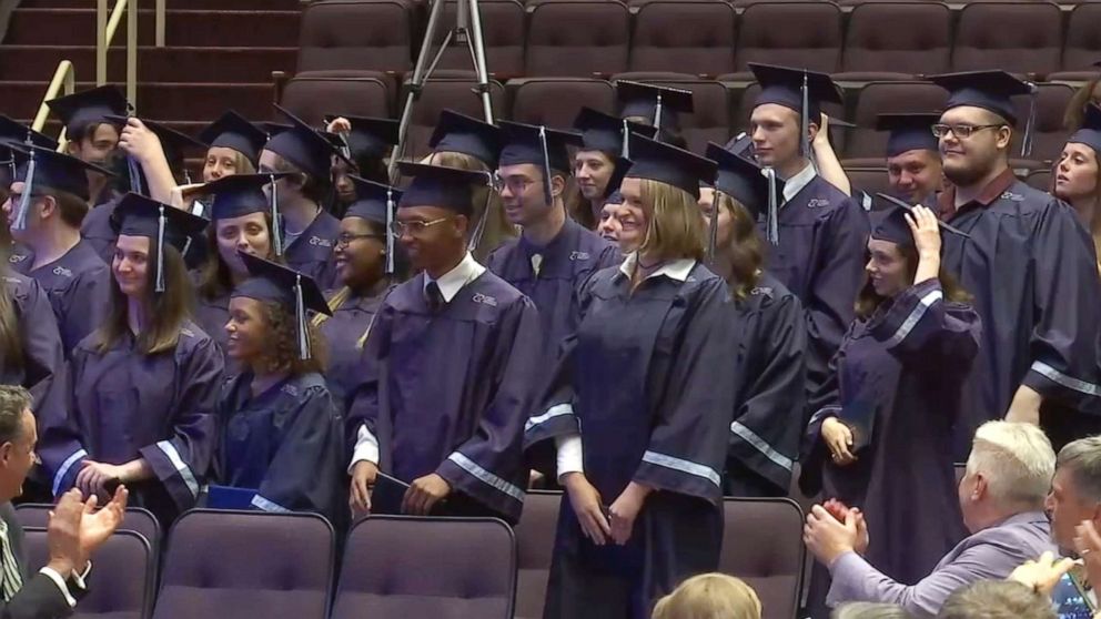 PHOTO: Students attend a graduation ceremony for the North Carolina Virtual Academy on June 12, 2019.
