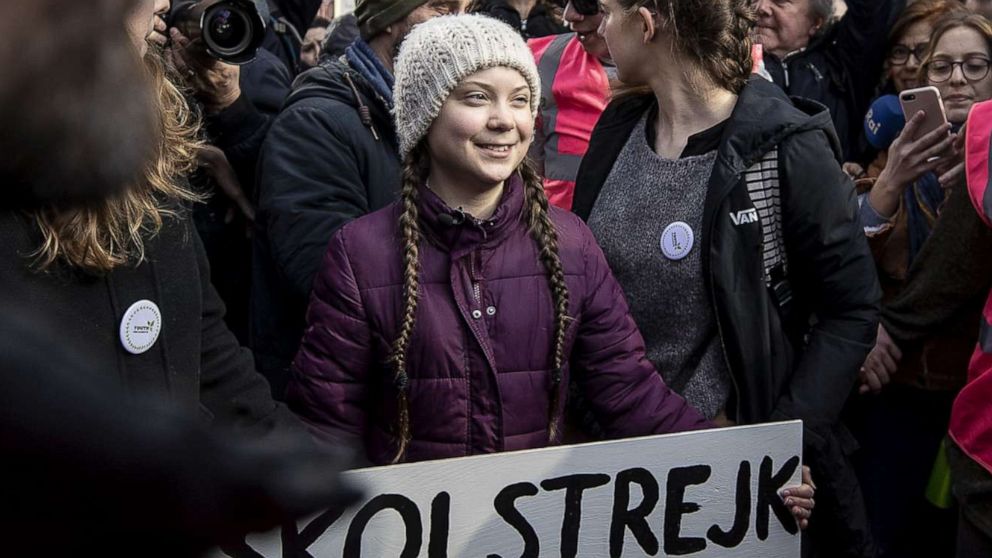 PHOTO:Greta Thunberg, climate activist attends 7th Brussels youth climate march on Feb. 21, 2019 in Brussels, Belgium.