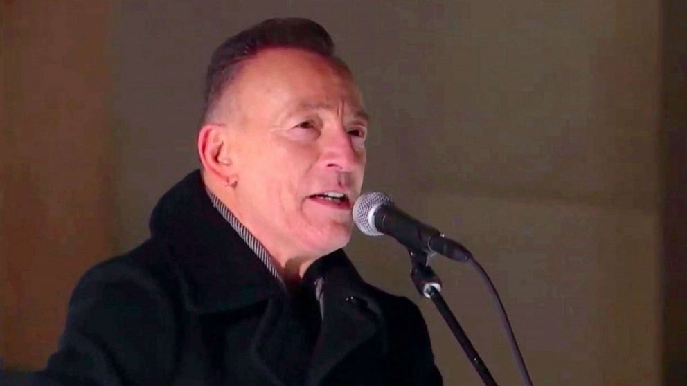 PHOTO: In this image from video, Bruce Springsteen performs during the Celebrating America event, Jan. 20, 2021.