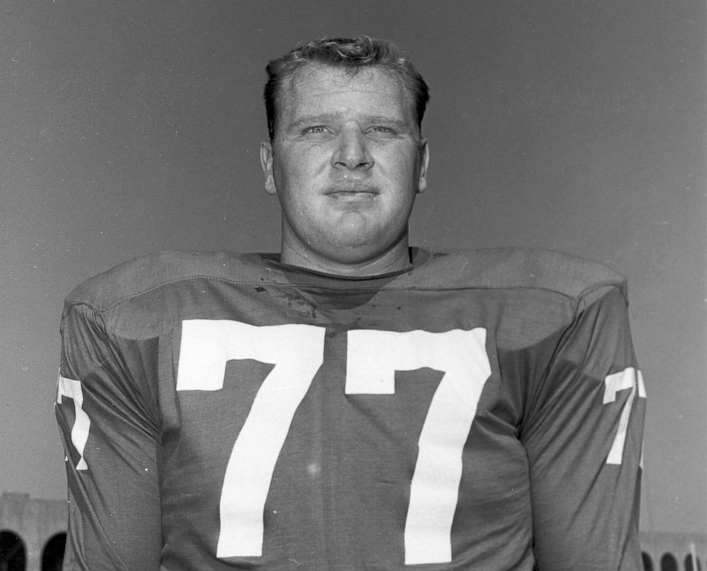 PHOTO:John Madden, tackle for the Philadelphia Eagles, poses for a portrait in July, 1959.