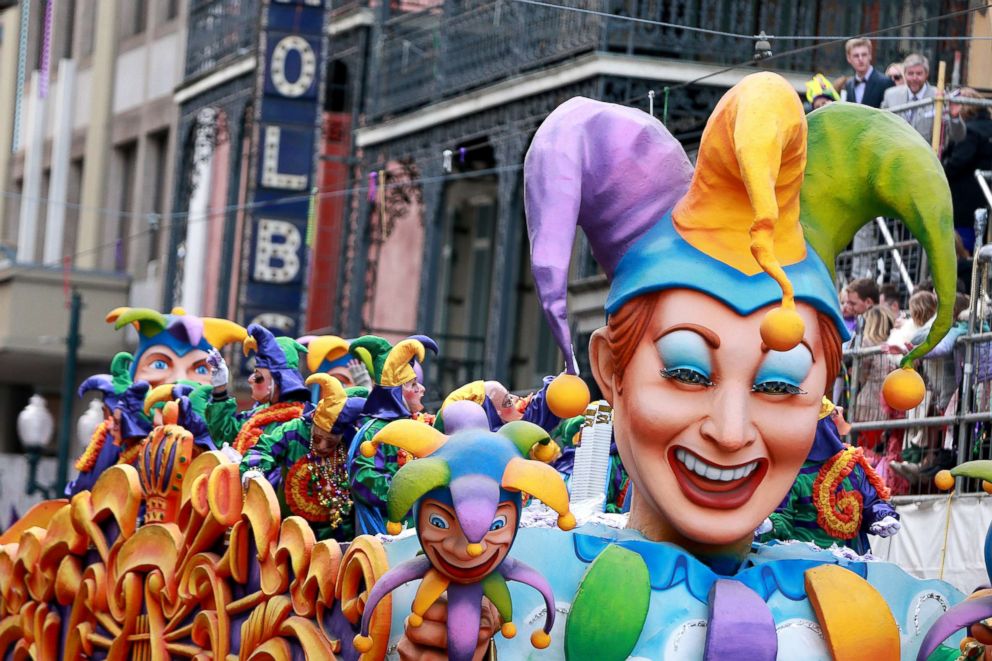 PHOTO: Members of the Krewe of Rex King of Carnival, parade down St. Charles Avenue on Mardi Gras Day, March 05, 2019, in New Orleans, Louisiana.