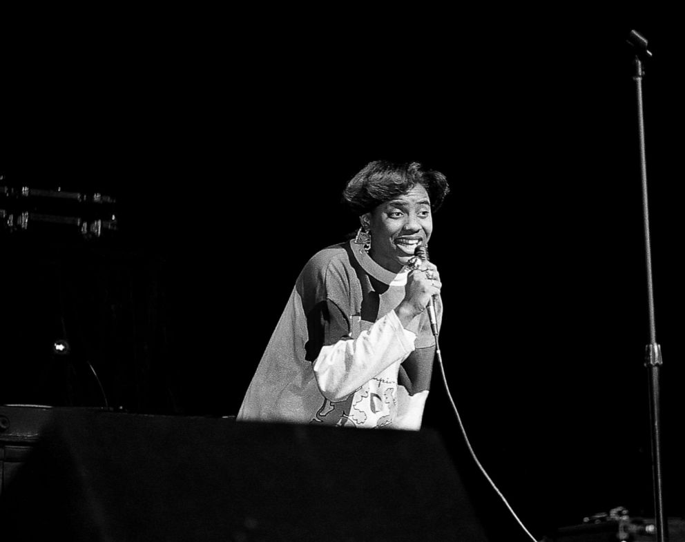 PHOTO: Rapper MC Lyte performs at the Arie Crown Theater in Chicago, February 1989.   