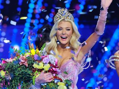 Victoria Kjær Theilvig of Denmark is crowned the 73rd Miss Universe