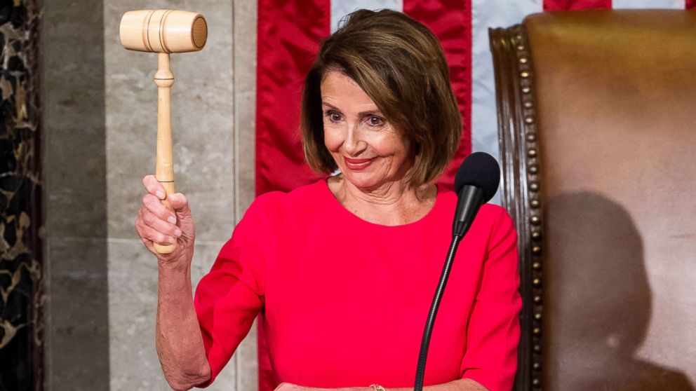 Pelosi repeats history, recaptures the speaker's gavel - ABC News