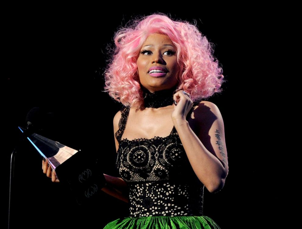 PHOTO: Singer Nicki Minaj accepts Rap/Hip-Hop Favorite Artist award onstage at the 2011 American Music Awards in Los Angeles.
