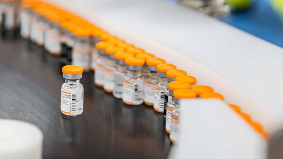 PHOTO: An undated handout photo shows  vials of Pfizer/BioNTech's new pediatric Covid-19 vaccine.
