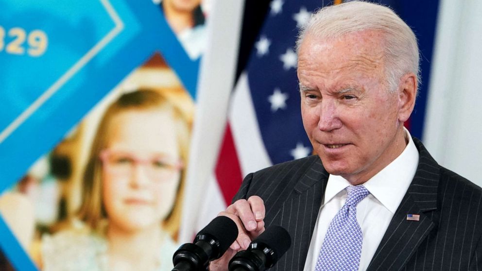 PHOTO: President Joe Biden speaks on the authorization of the Covid-19 vaccine for children aged 5 to 11 in Washington, Nov. 3, 2021.