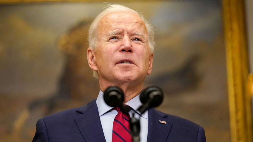 PHOTO: President Joe Biden speaks on the economy in the Roosevelt Room of the White House, Feb. 27, 2021.