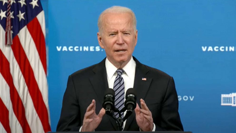 PHOTO: President Joe Biden delivers remarks on the COVID-19 Response and the Vaccination Program in Washington, May 12, 2021.