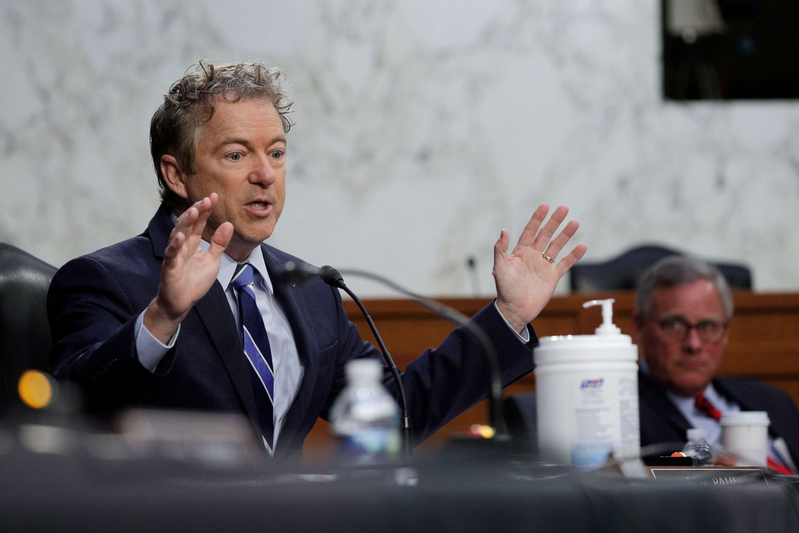 PHOTO: Sen. Rand Paul speaks at the confirmation hearing for Vivek Murthy and Rachel Levine before the Senate Health, Education, Labor, and Pensions committee Feb. 25, 2021.