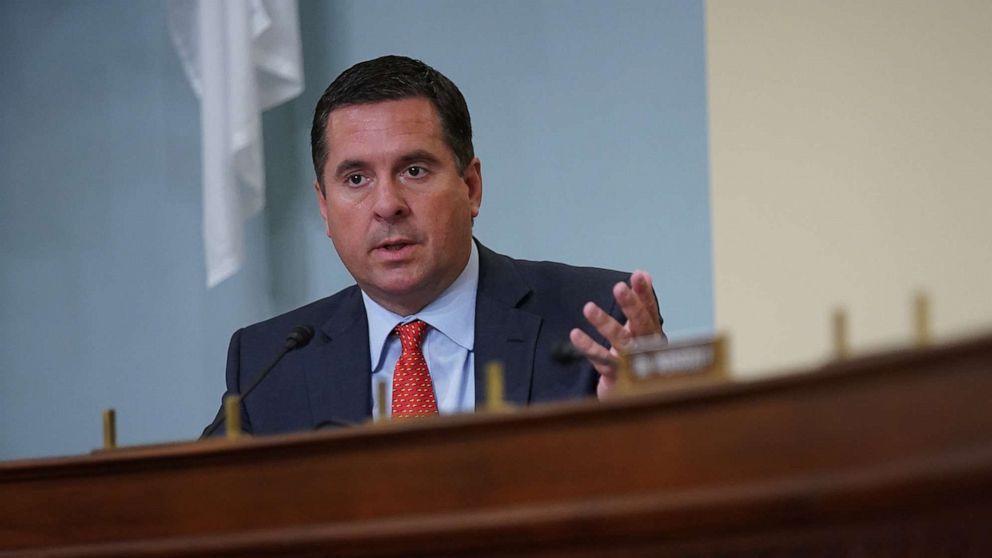 PHOTO: Rep. Devin Nunes speaks during a House Intelligence Committee hearing in Washington, April 15, 2021.