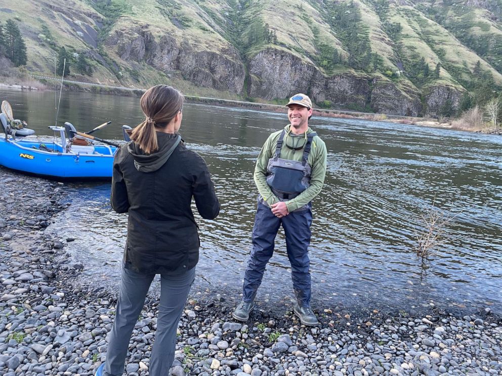 PHOTO: Mark Deming, a local fisherman in Idaho, says the fish we see today coming back from the ocean returning to these rivers is a tiny fraction of what it once was.