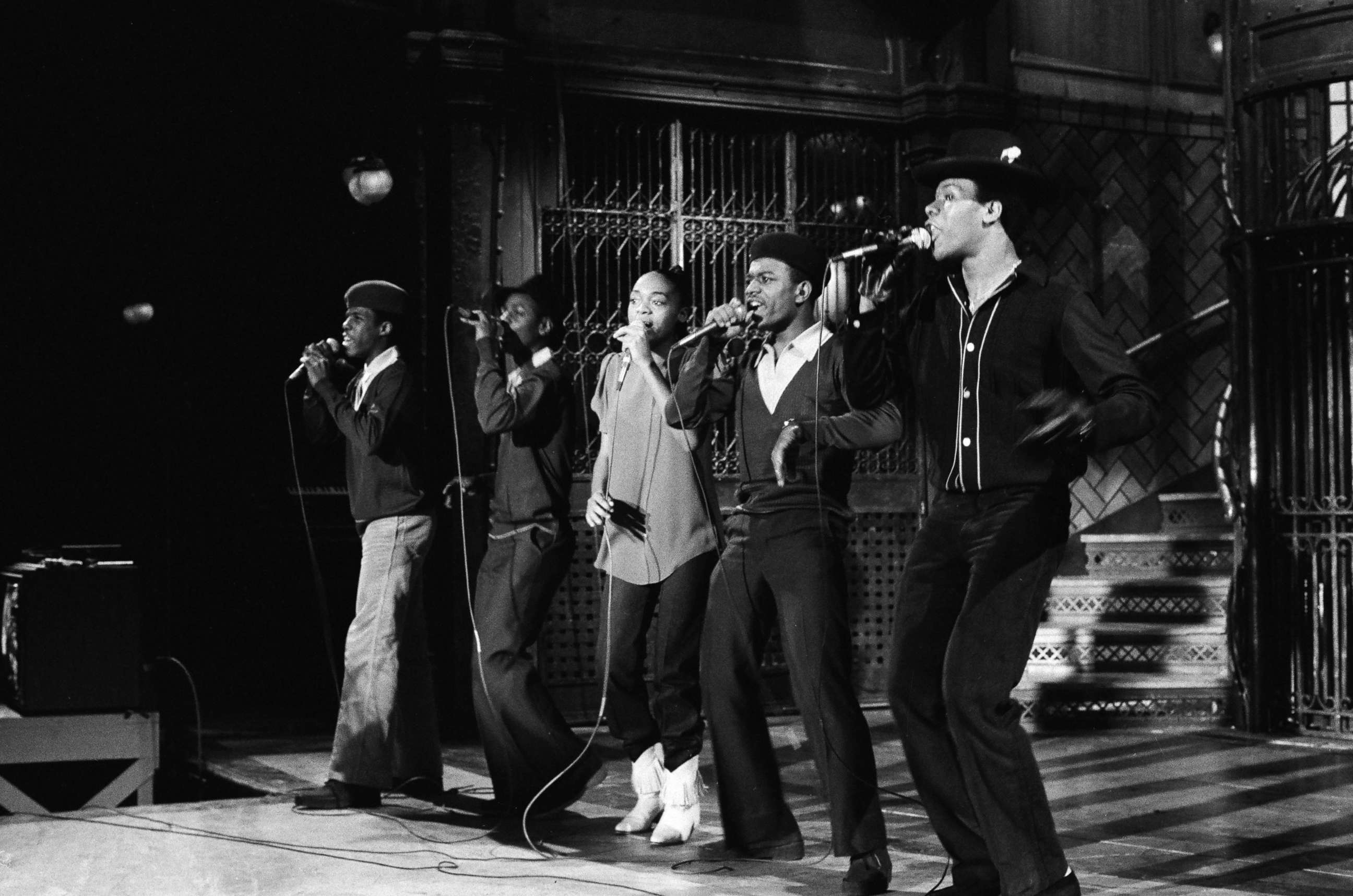PHOTO: Funky 4 + 1 More during the musical performance, Feb. 14, 1981, on Saturday Night Live.