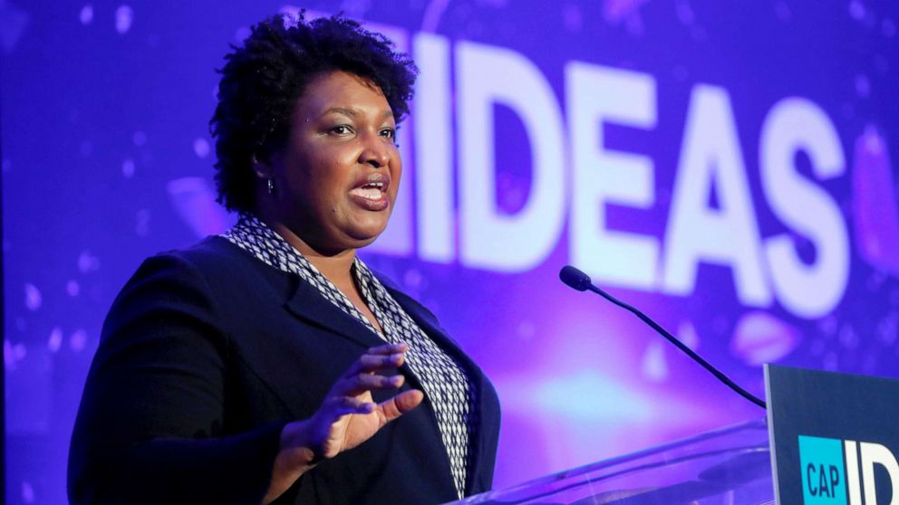 PHOTO: Georgia Democrat Stacey Abrams speaks at the Center for American Progress 2019 Ideas Conference in Washington, May 22, 2019. 