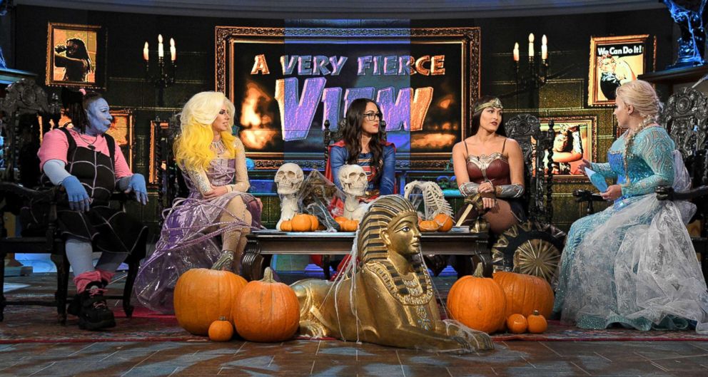 PHOTO: Twin sisters and WWE stars Brie Bella and Nikki Bella joined "The View" on Halloween.