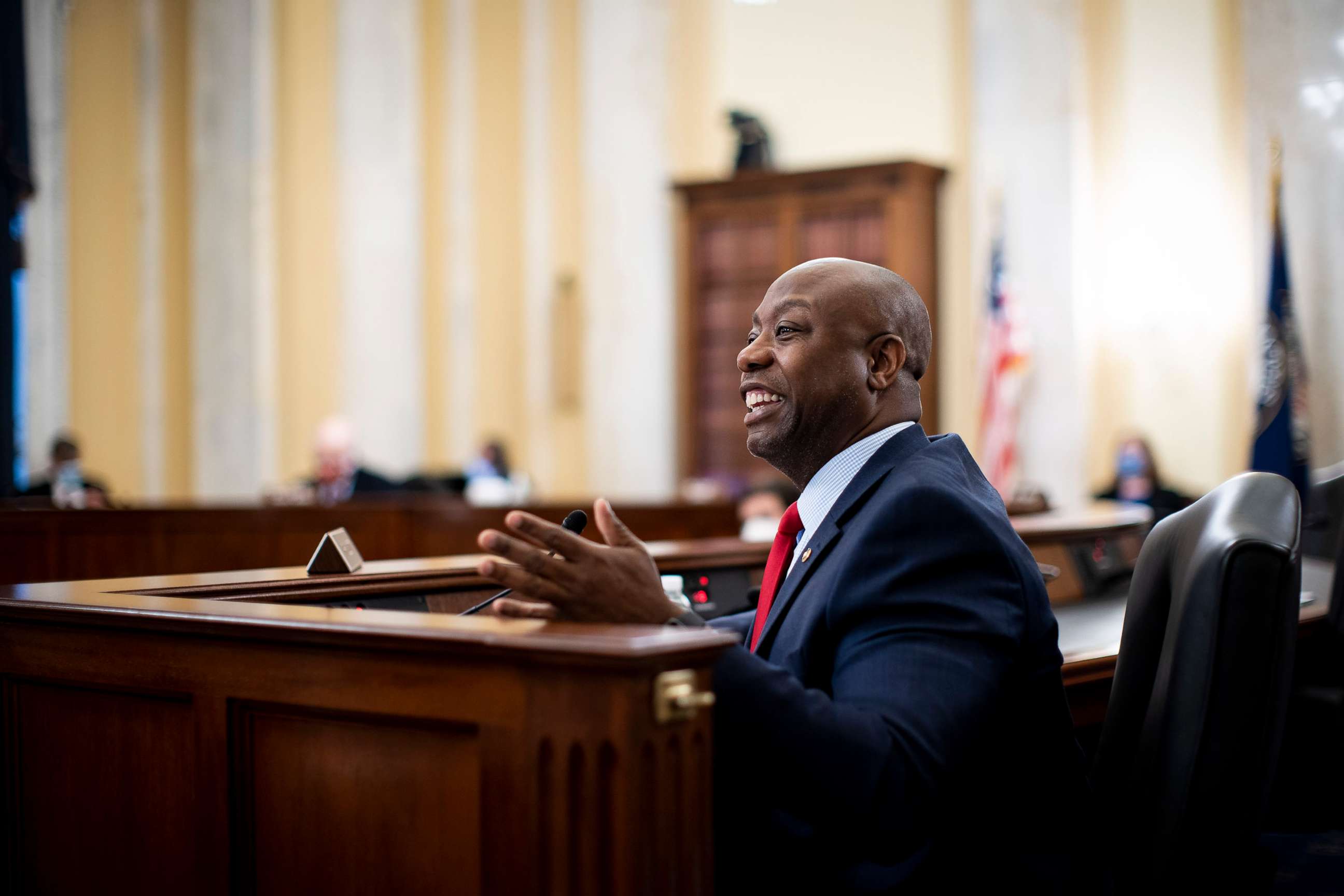 PHOTO: Sen. Tim Scott  speaks at a Senate Small Business and Entrepreneurship Committee hearing in Washington, June 10, 2020. 