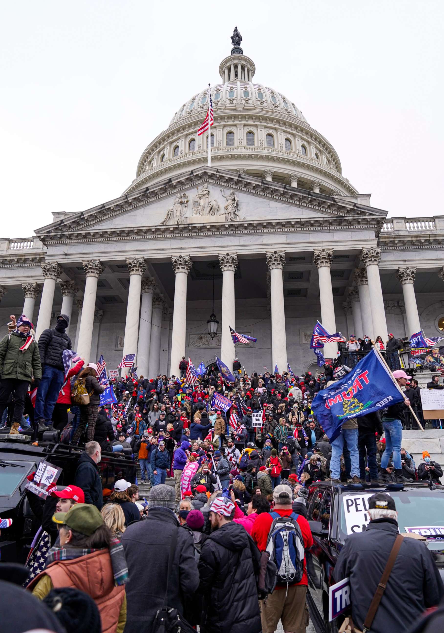PHOTO: Crowds gather for the "Stop the Steal" rally in Washington, Jan. 06, 2021.
