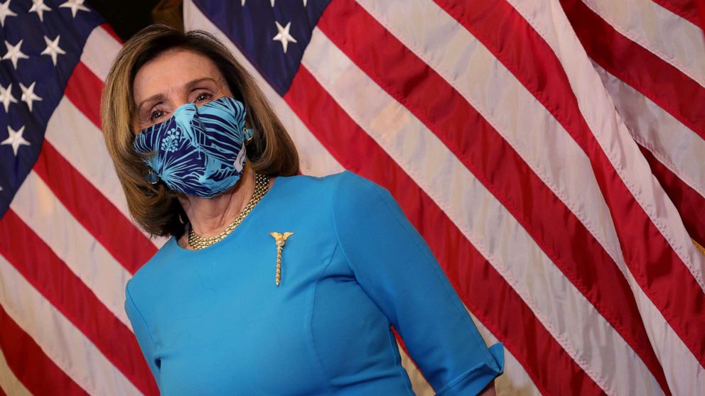 PHOTO: Speaker of the House Nancy Pelosi attends a press conference on immigration at the U.S. Capitol March 18, 2021.