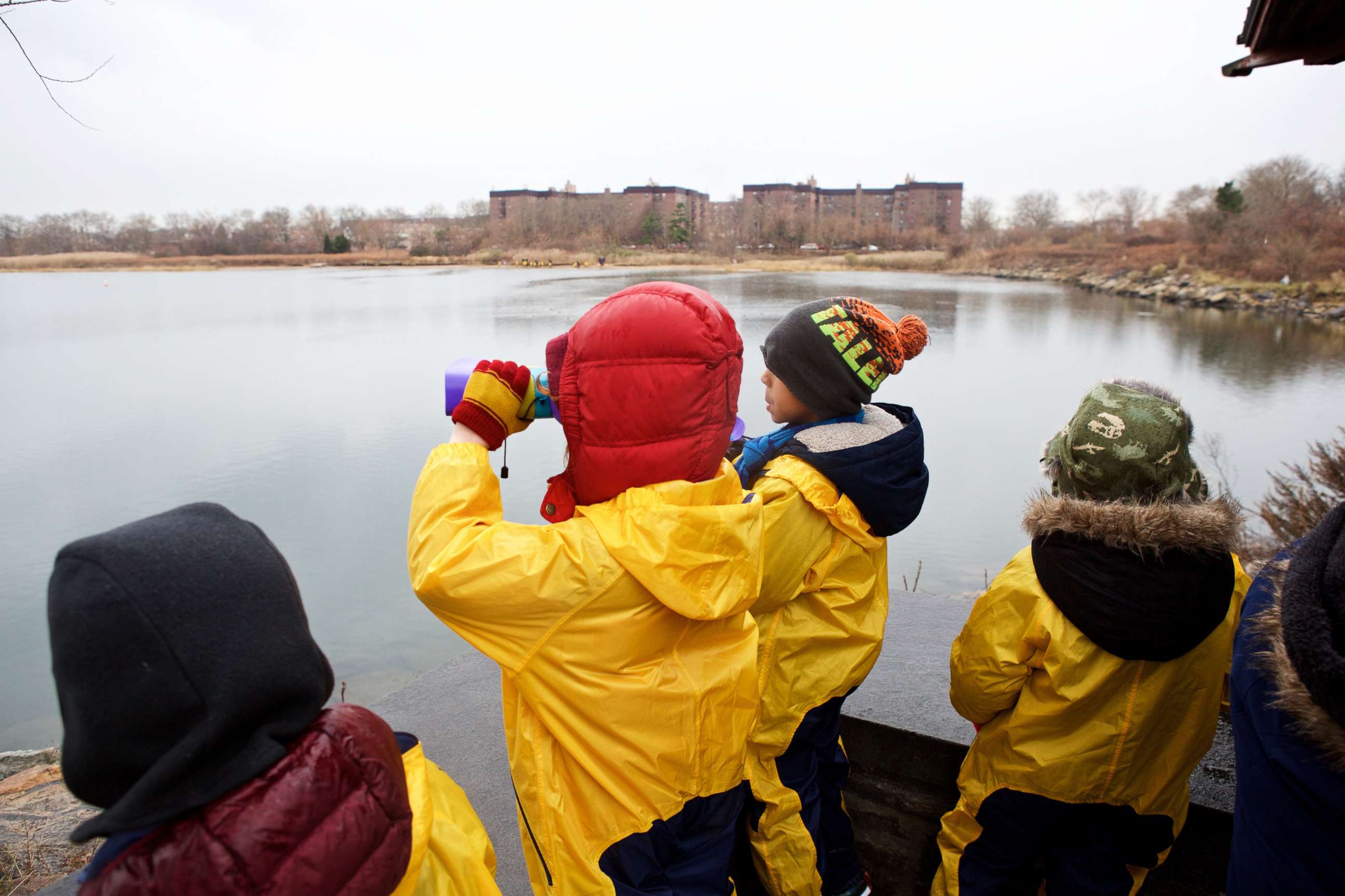 PHOTO: First graders at Brooklyn New School visit the Salt Marsh Center in Brooklyn, New York.