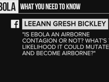 VIDEO: Can Ebola Be Transmitted Through the Air?