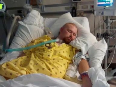 VIDEO: Josh Manning, 28, was injured after being struck by a car in November.