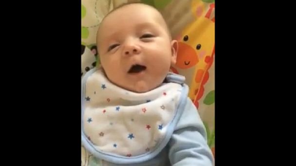 Video 7-Week-Old Baby Says 'Hello' to His Mom - ABC News