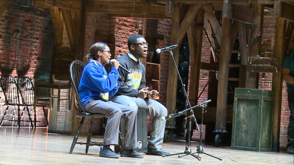 Cast of Hamilton Hears Original Raps from NYC Students