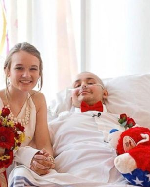 Swift Myers and Abbi Ruicker wed at the hospital where Myers is fighting cancer.