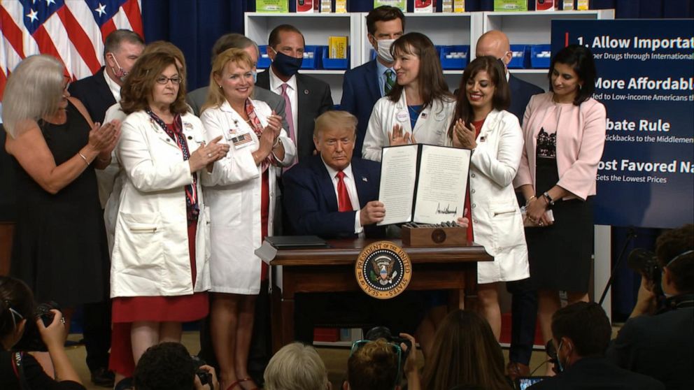 Video Trump Signs 4 Executive Orders On Lowering Drug Prices - ABC News