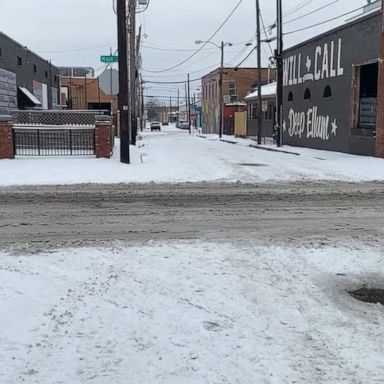 VIDEO: Streets of Dallas covered in snow after winter storm slams Texas