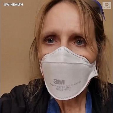 PHOTO: A nurse at UW Health in Wisconsin decries the state of COVID-19 in the hospital: "The majority of these people are not vaccinated. I find it frustrating. I get angry."