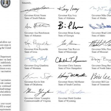 VIDEO: 17 GOP governors urge Biden to lift vaccine requirement for international travelers