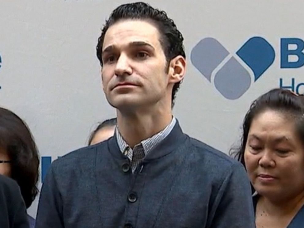 PHOTO: Dr. Craig Spencer is pictured being discharged from New York Citys Bellevue Hospital, free of Ebola, on Nov. 11, 2014.