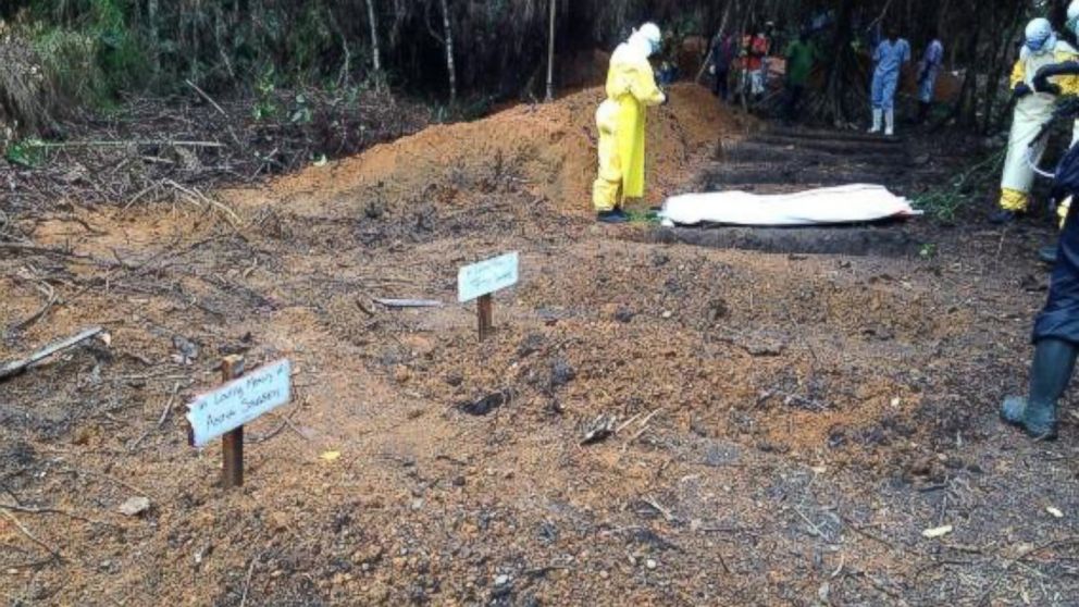 PHOTO: Dr. Richard Besser posted this photo to Twitter with the caption, "Burying an #ebola victim. At the unit in Bong County they've dug more graves than they have patients." 