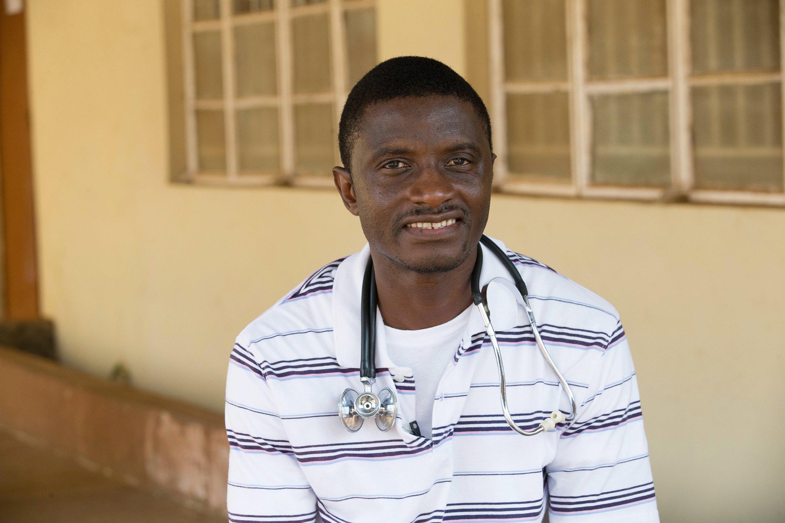 Dr. Martin Salia poses for a photo in April 2014 at the United Methodist Church's Kissy Hospital outside Freetown, Sierra Leone.