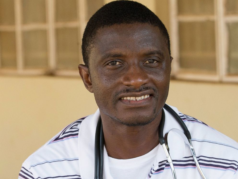 Dr. Martin Salia poses for a photo in April 2014 at the United Methodist Churchs Kissy Hospital outside Freetown, Sierra Leone.