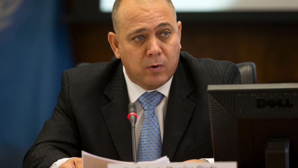 Cuba's Health Minister Dr. Roberto Tomas Morales Ojeda speaks at the World Health Organization, June 30, 2015, in Washington. 