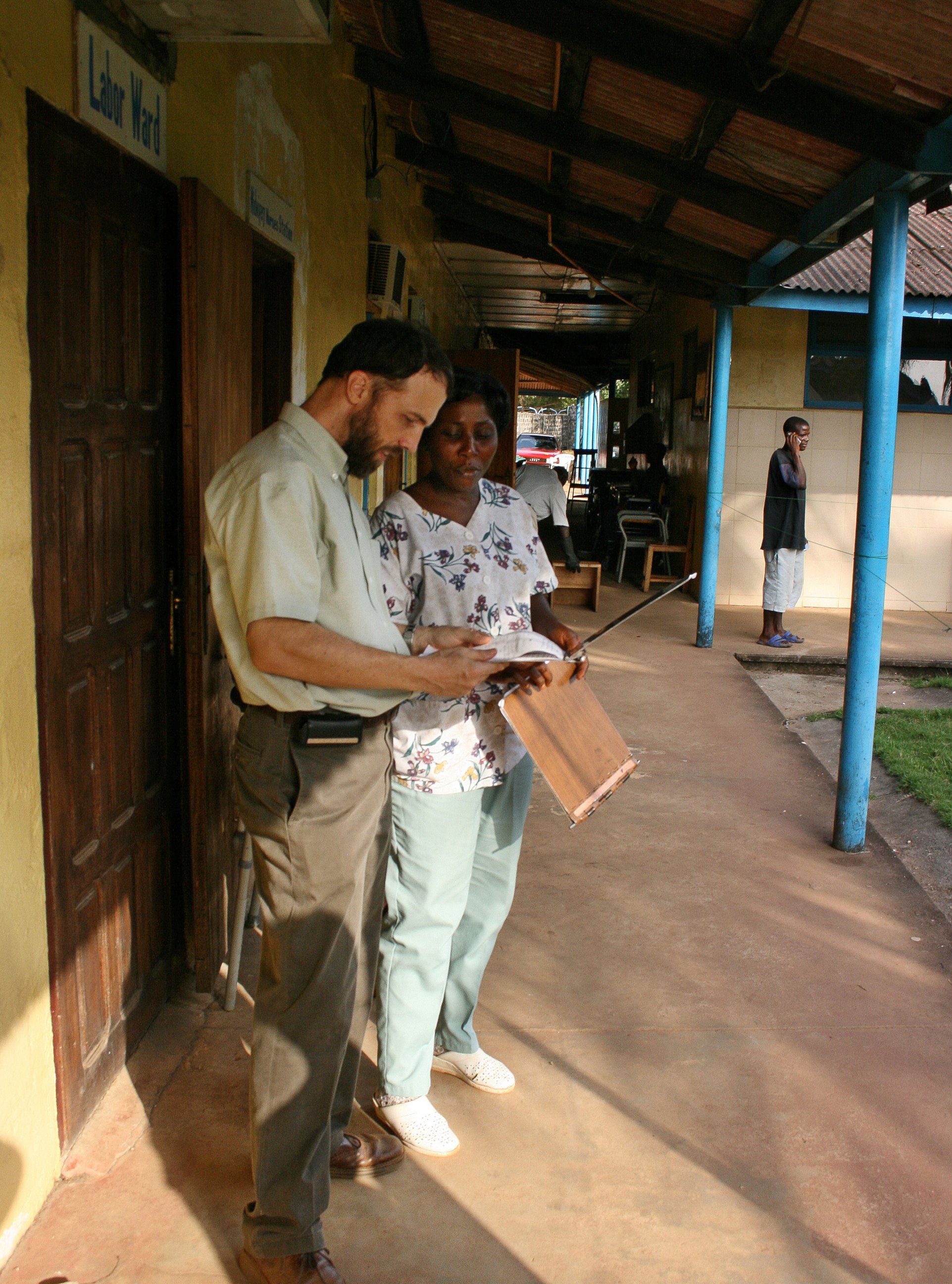 PHOTO: Dr. Richard Sacra is seen in this undated family handout photo working in Liberia. 