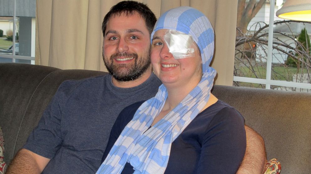 Kim and Phil Vaillancourt were interviewed at their home in Tonawanda, N.Y., March 11, 2016. Shortly after learning she was pregnant, Kim was diagnosed with aggressive brain cancer, and was rushed into surgery to remove two tumors that doctors said could have soon killed her.  She is postponing chemotherapy and radiation, considered her best defense against the cancer, until after the baby's birth.